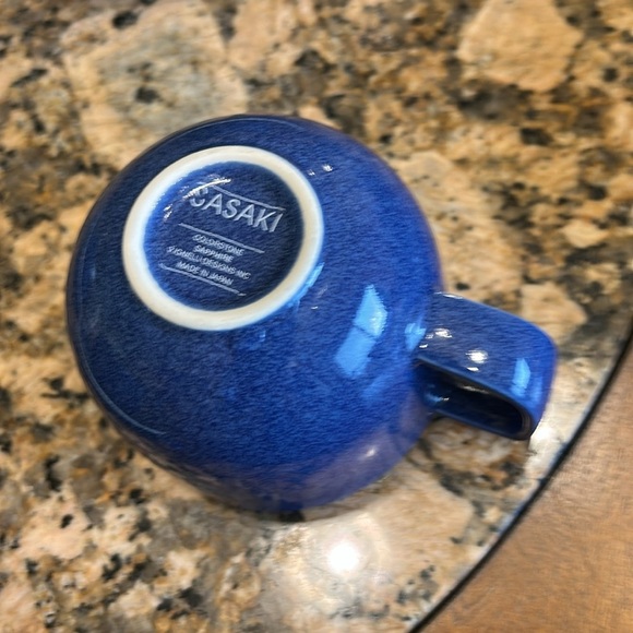 SASAKI COLOR STONE SAPPHIRE (TEXTURED)4 CUPS AND 4 SAUCERS - Picture 5 of 6